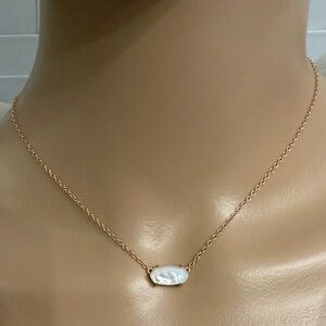 Kendra Scott rose gold  Necklace with White Stone